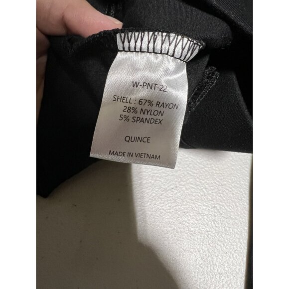 Quince Women's Black Ultra-Stretch Ponte Pant Straight Leg XL Tall 32" NWT - Picture 6 of 6